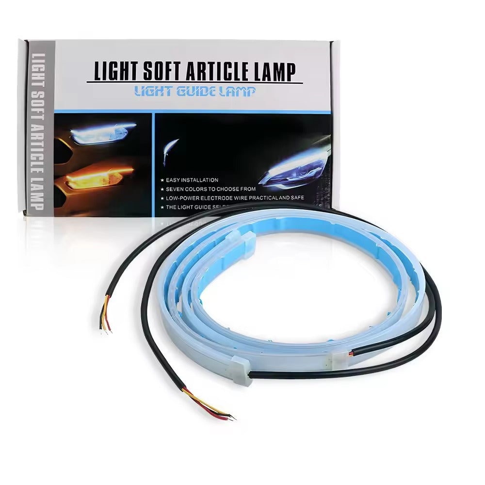 Freccia Aerodinamica "Bianco-Giallo" Sequenziale LED 12V per Auto e Moto - Diverse Misurazioni Disponibili