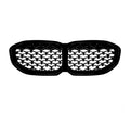Griglia Frontale Radiatore Nero Lucido Compatibile con Serie 1 F40 (2019-2024), Mascherina Anteriore Design Nido d'Ape Trama a Diamante, Ricambio Tuning Plastica ABS