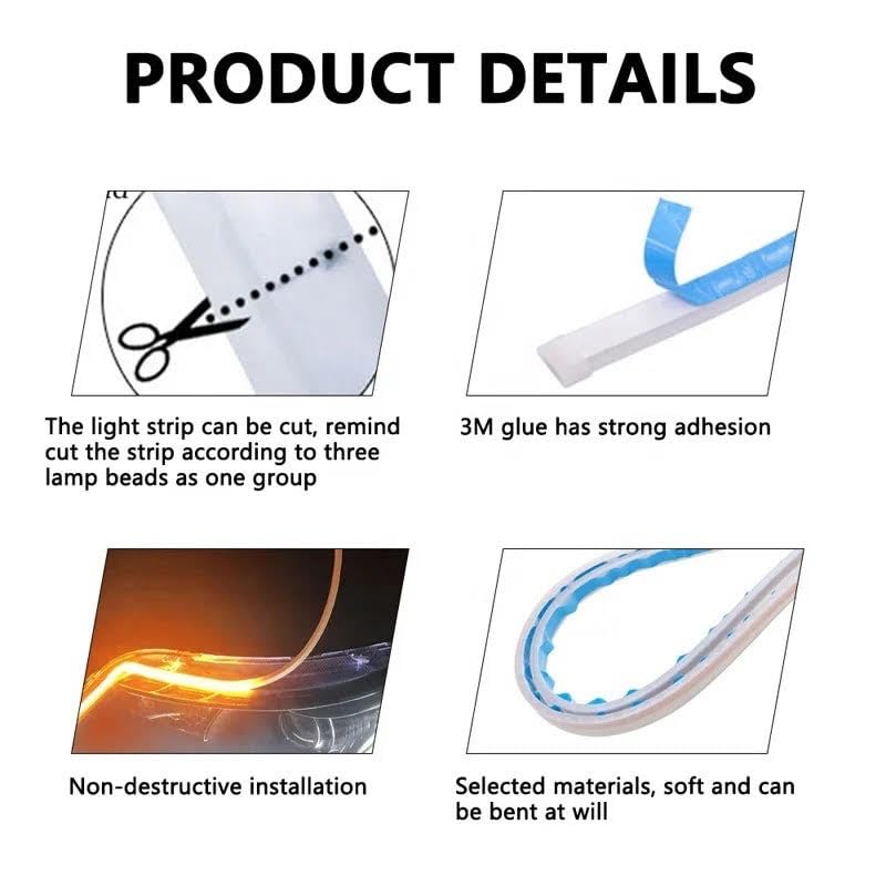 Freccia Aerodinamica "RGB Multicolore" Sequenziale LED 12V per Auto e Moto - Diverse Misurazioni Disponibili