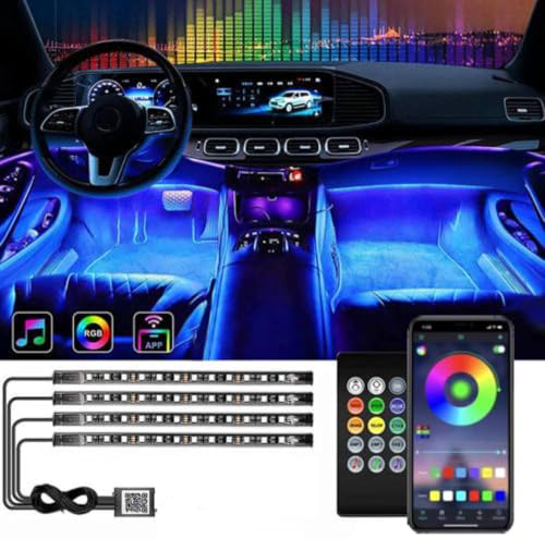 Led Interni Auto Gestibile Dall'APP Striscia Led Ambientale Illuminazione Abitacolo Decorazione Atmosfera Separabile Auto Tuning 12v
