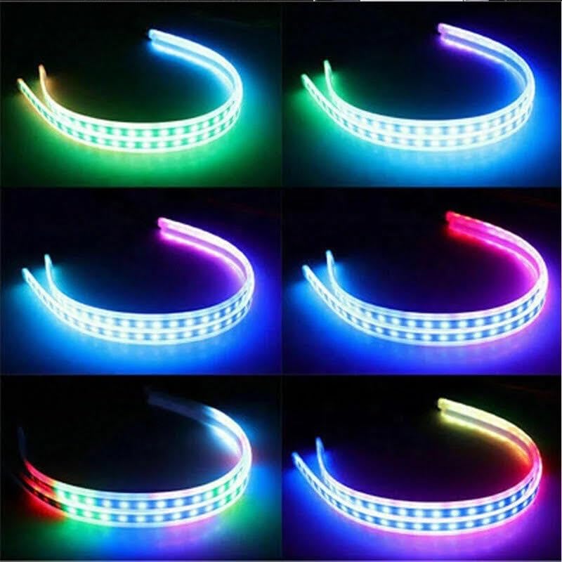 Freccia Aerodinamica "RGB Multicolore" Sequenziale LED 12V per Auto e Moto - Diverse Misurazioni Disponibili