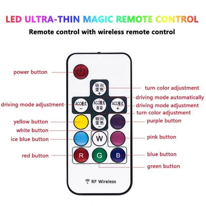 Aerodynamic Indicator "White-Yellow" Sequential LED Car-Motorbike 12v | Different Measurements 