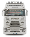 Adesivo Frontale Parasole per Scania R S Personalizzato | Decalcomania Parabrezza Camion con Nome Autista o Azienda | Vinile PRO
