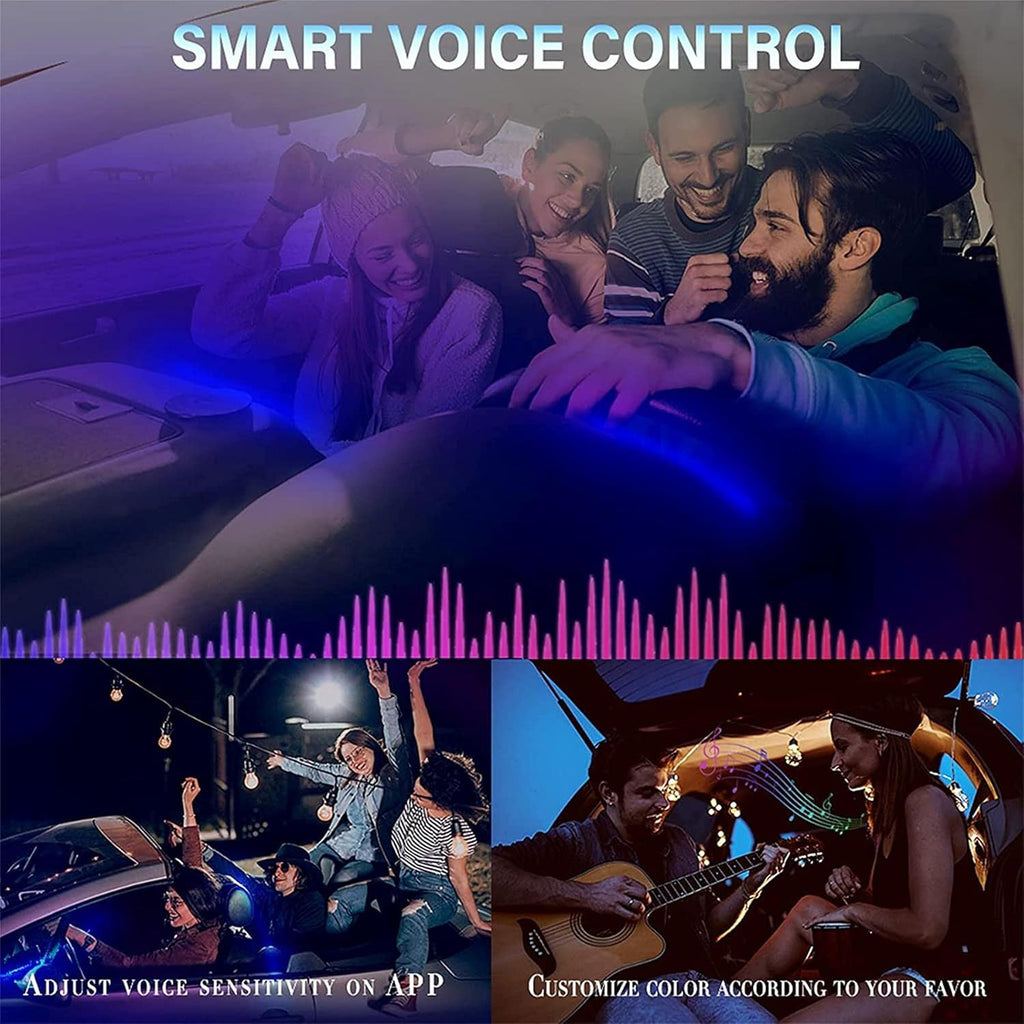 Led Interno RGB Auto Ambientale 6 Metri 5 In 1 Illuminazione Multicolore Cruscotto, Fibra Ottica RGB, Controllo Con APP, Tuning Auto Camion Furgone