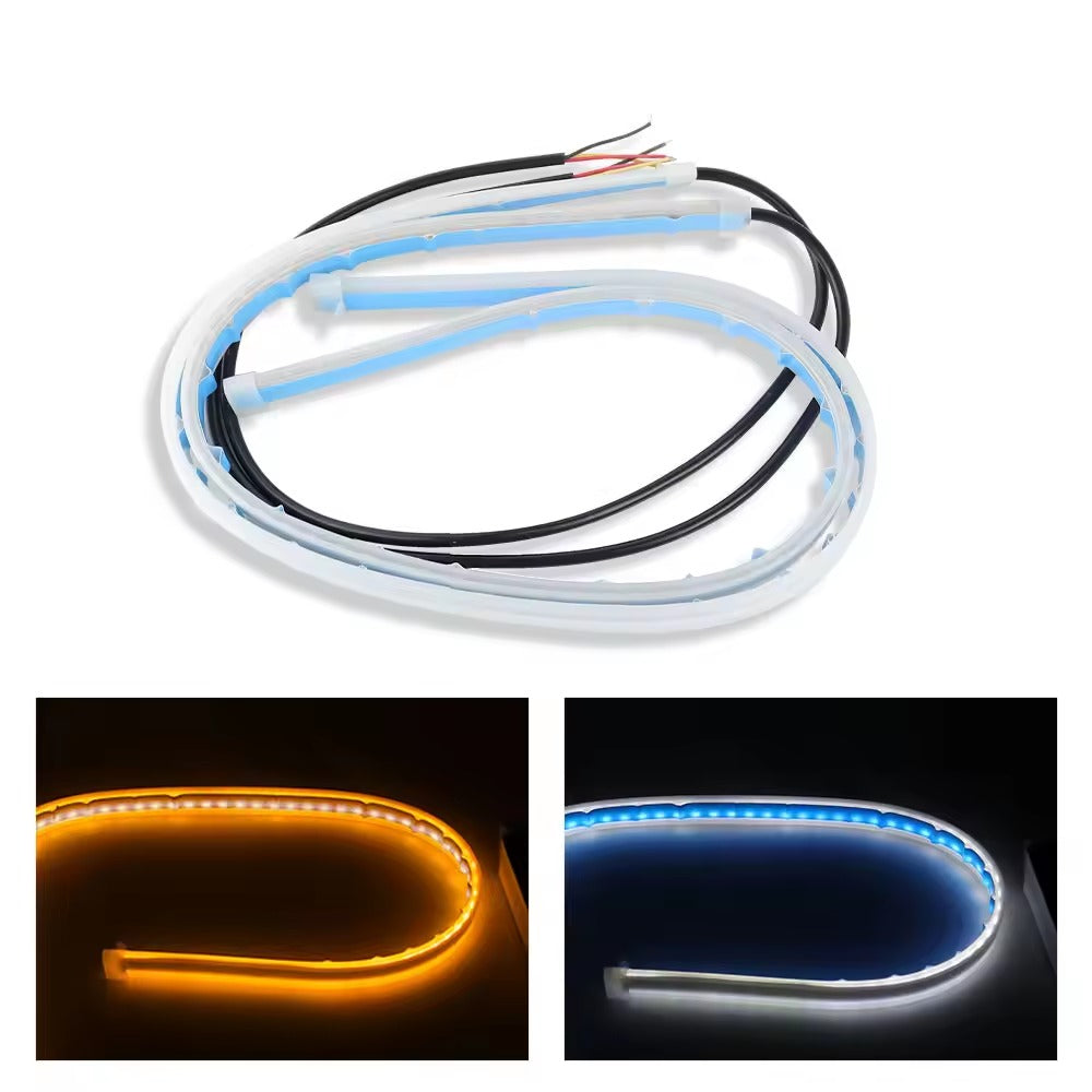 Freccia Aerodinamica "Bianco-Giallo" Sequenziale LED 12V per Auto e Moto - Diverse Misurazioni Disponibili