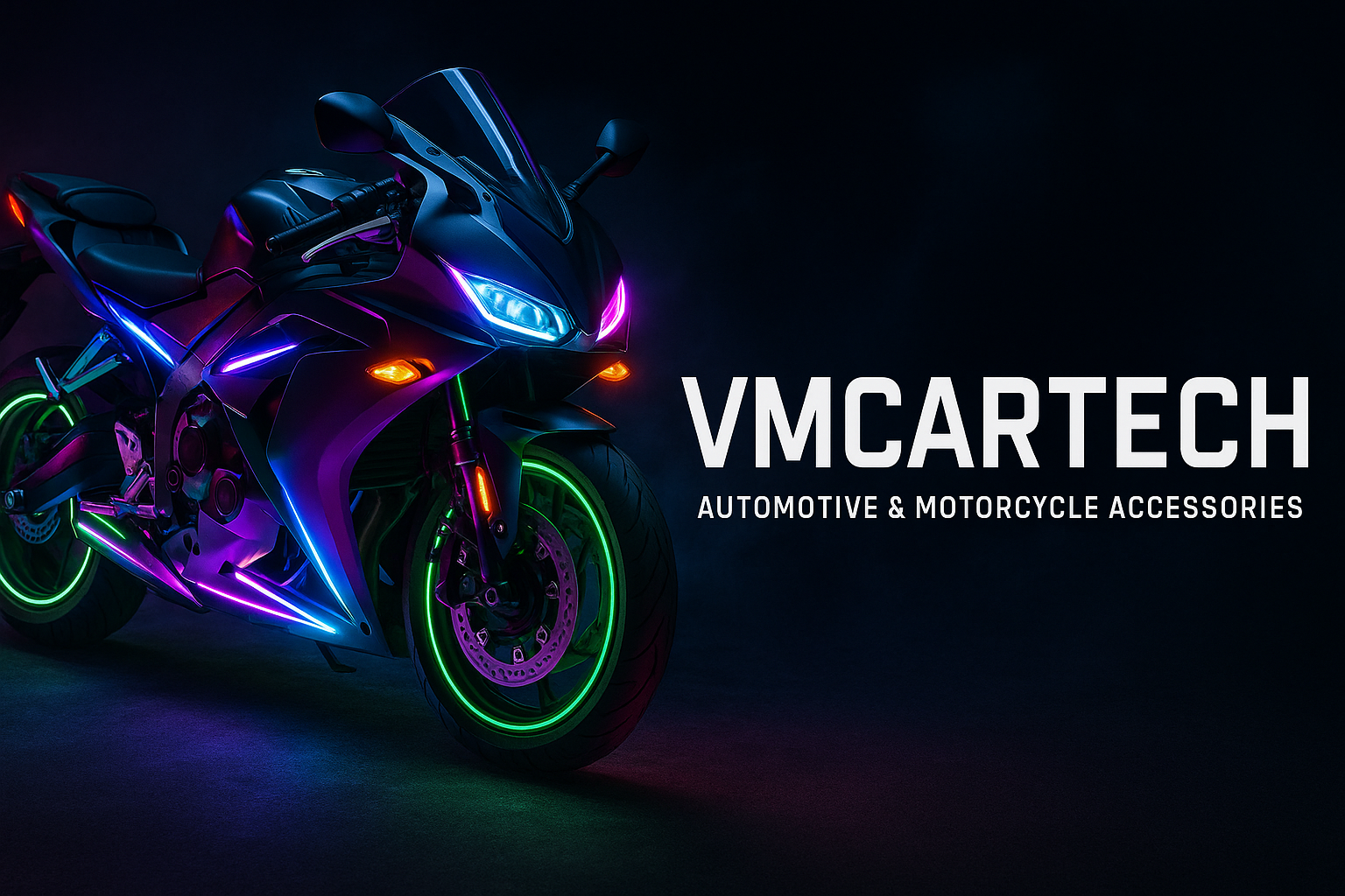 ciao, mi occupo di vendita online di prodotti per auto e moto, principalmente in questo banner vorrei mettere una moto tutta illuminata con led rgb, modificati frecce e tanto altro , vedi anche dal mio sito cosa faccio e fai un banner che si sappia differenziare, con vmcartech