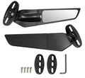 Specchietti Retrovisori “ALI NERI” IN Alluminio CNC – MOTO UNIVERSALI REGOLABILI