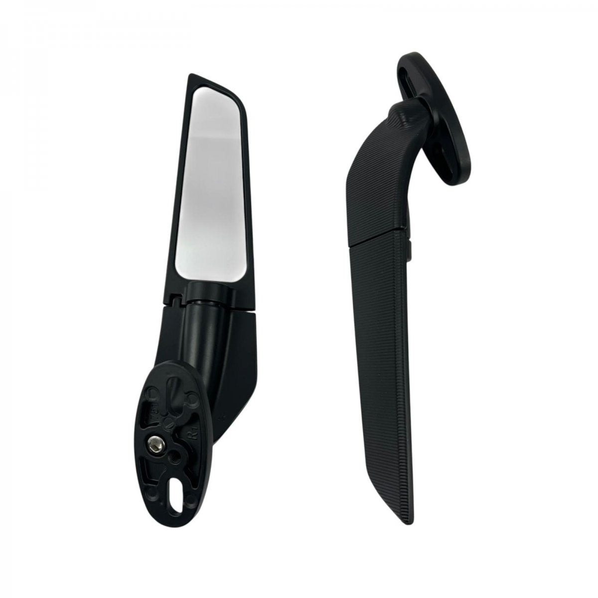 Specchietti Retrovisori “ALI NERI” IN Alluminio CNC – MOTO UNIVERSALI REGOLABILI